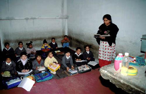 45  Jammu Camp Primary Class Pupils -  India Reportage JK KP DVD 1 45. 6s 33 Lifestyle school teacher