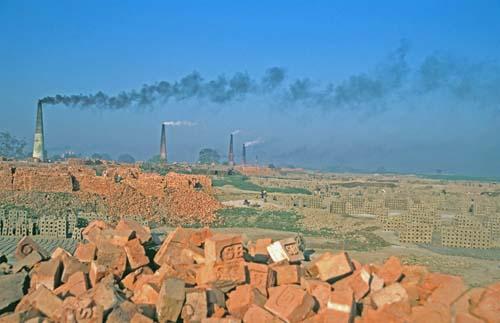 Health and Wellbeing   -  Box 4 File 6 2ns 21  India People at Work Environment Our Impact Brick Manufacture chimneys Pollution Bhagalpur Bihar