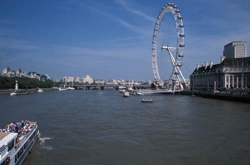 London Eye Up The River Thames - (UK London BPM Box 2 File 2  ns 5 5