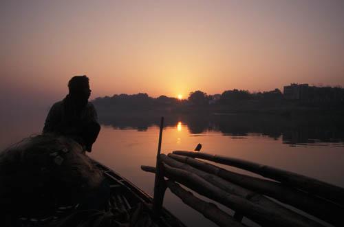 Contemplation -India River and Ocean Lifestyle People at Work Bhagalpur Box 4 File 6 ns1 18 Fisherman at Dawn 