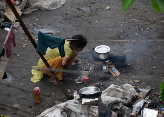 In the Kitchen - India's Slum Dwelling 