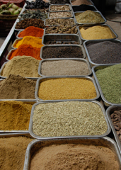 Lined Up Spices 