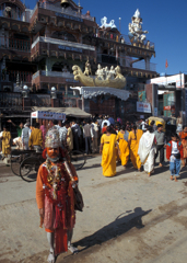 Hindu Mandir and Worshippers