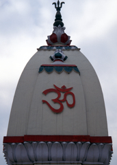 Om  Sign on Hindu Mandir